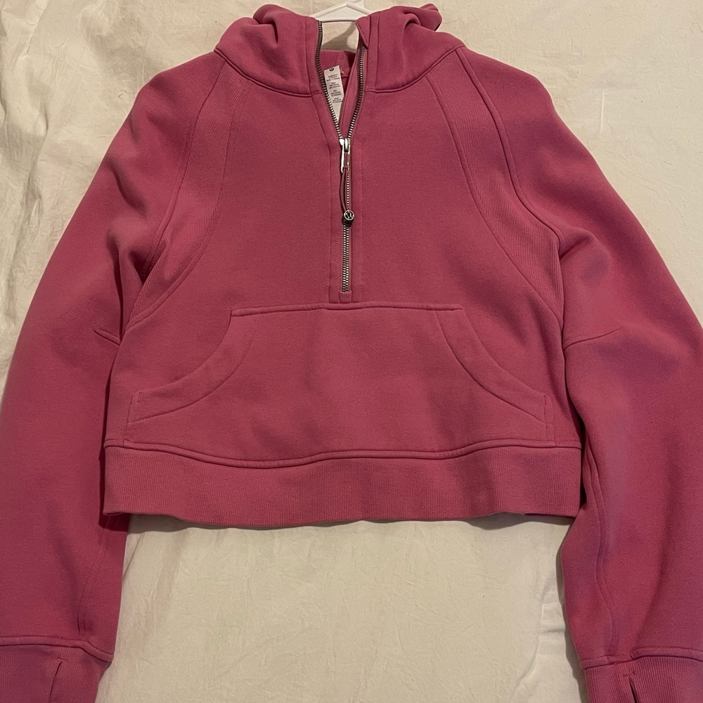 Lululemon Scuba 1/2 Zip Hoodie in Pink Blossom